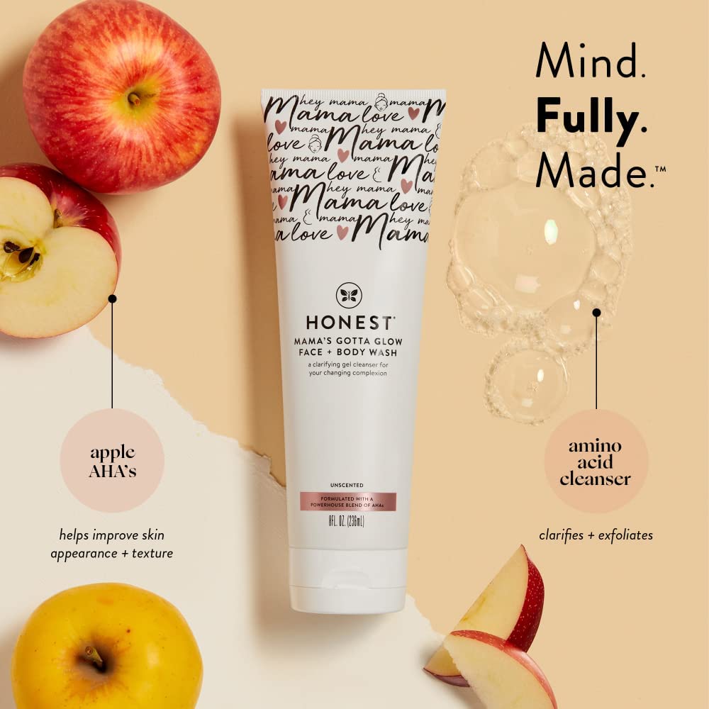 Honest Gotta Glow Face Wash bottle shown with clean formula