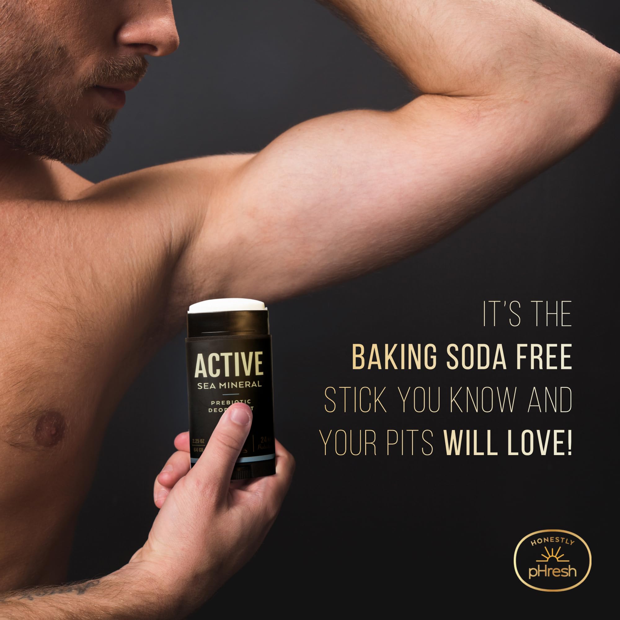 Honestly pHresh vegan cruelty-free logo highlighting ethical, clean deodorant choice.