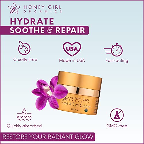 Ingredients close-up: honey and beeswax in Honey Girl Organics Face & Eye Creme