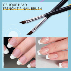 Honey Joy precision smile-line brush with nylon hair for smooth French nails.