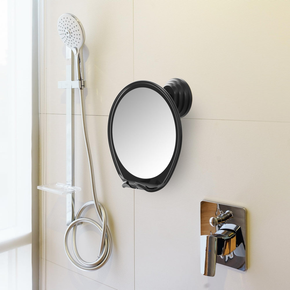 HONEYBULL fogless mirror provides a crisp reflection for hassle-free grooming.