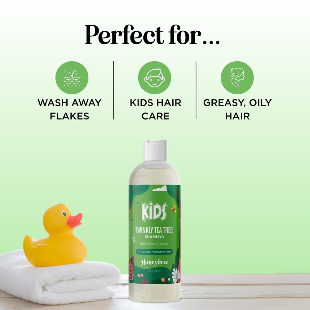 Honeydew Champú Infantil textura cremosa lista para enjuagar.