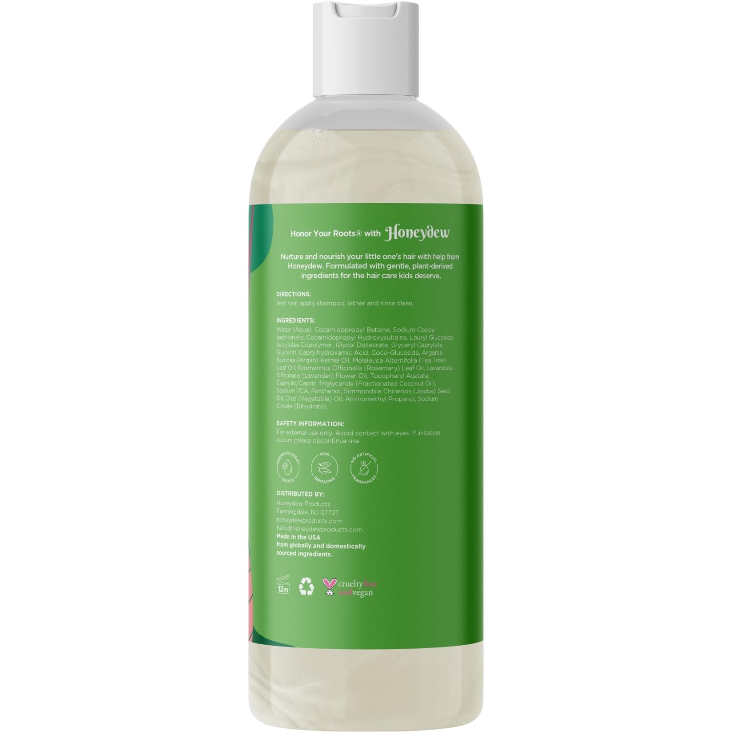 Honeydew Champú Infantil sin sulfatos y sin parabenos para uso diario.