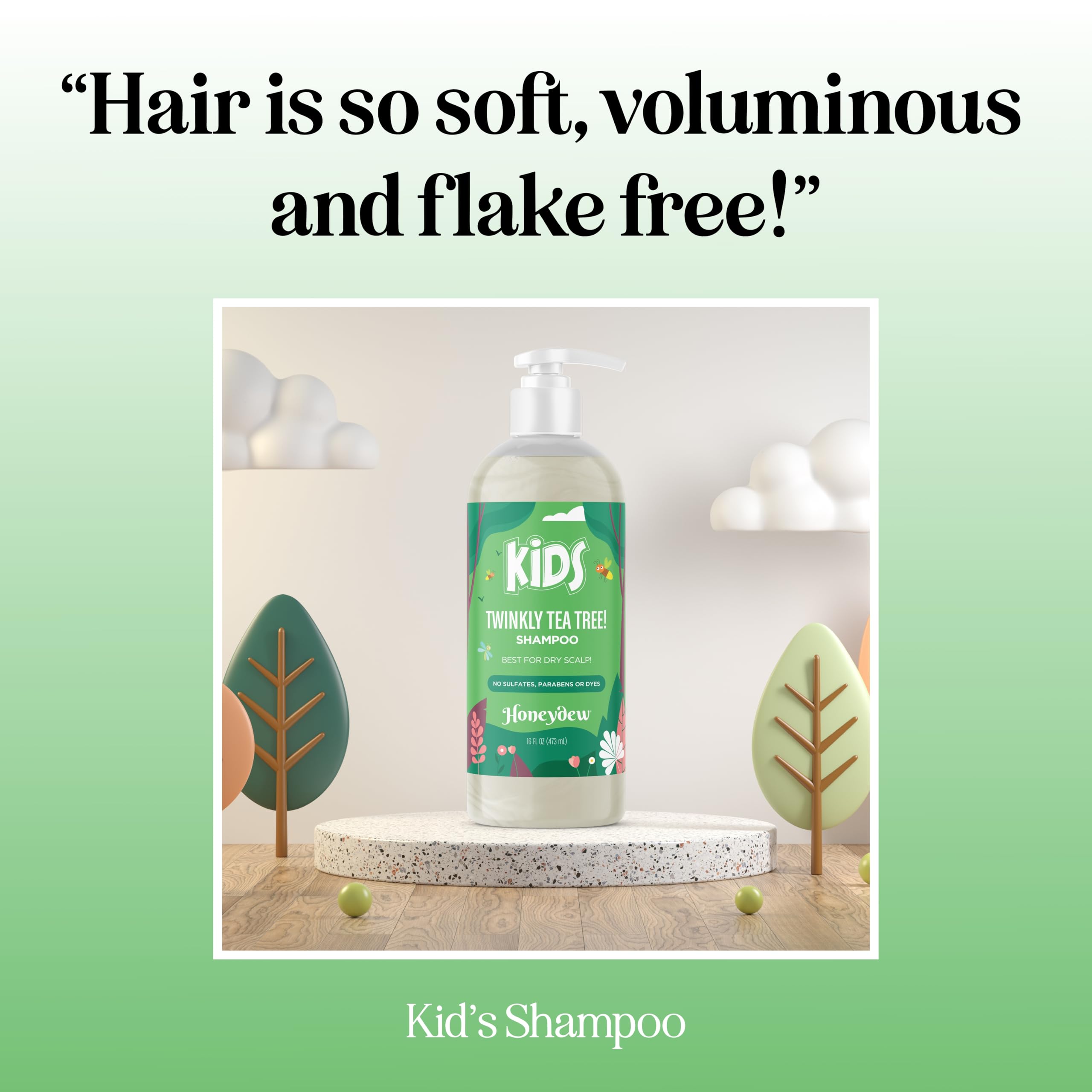 HONEYDEW cleansing kids shampoo foamy lather demonstrates mild cleansing for delicate hair.