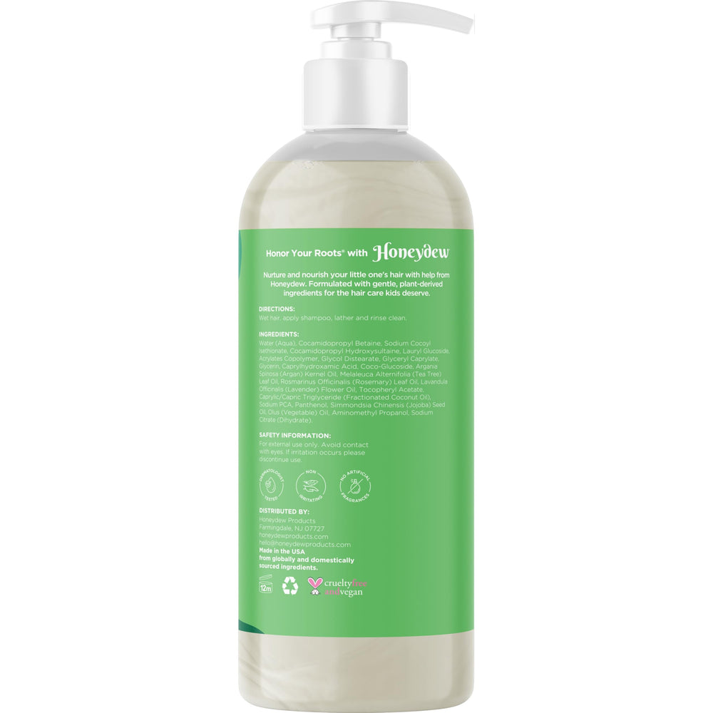 HONEYDEW sulfate-free label seen, implying milder cleansing for sensitive scalps.