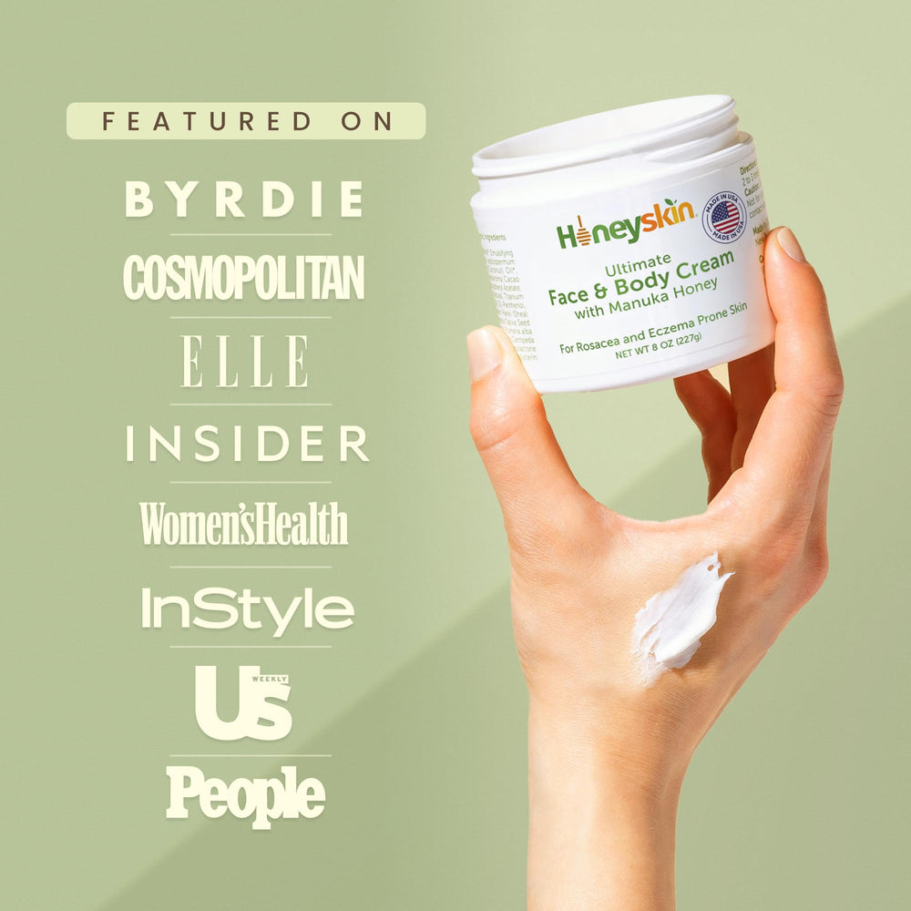 Honeyskin Cream for face and body used in daily routine for versatile hydration.