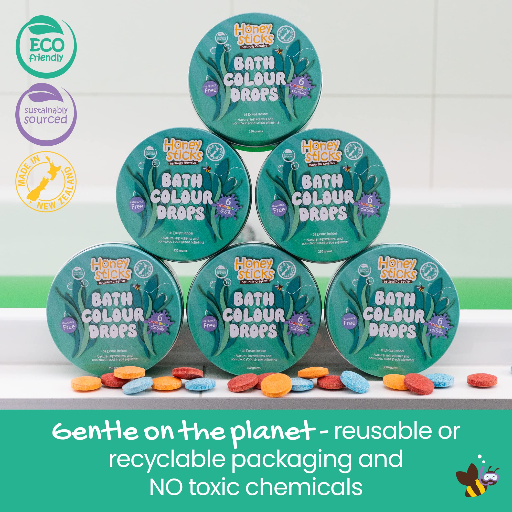 Honeysticks Eco-pack packaging conveys sustainability.