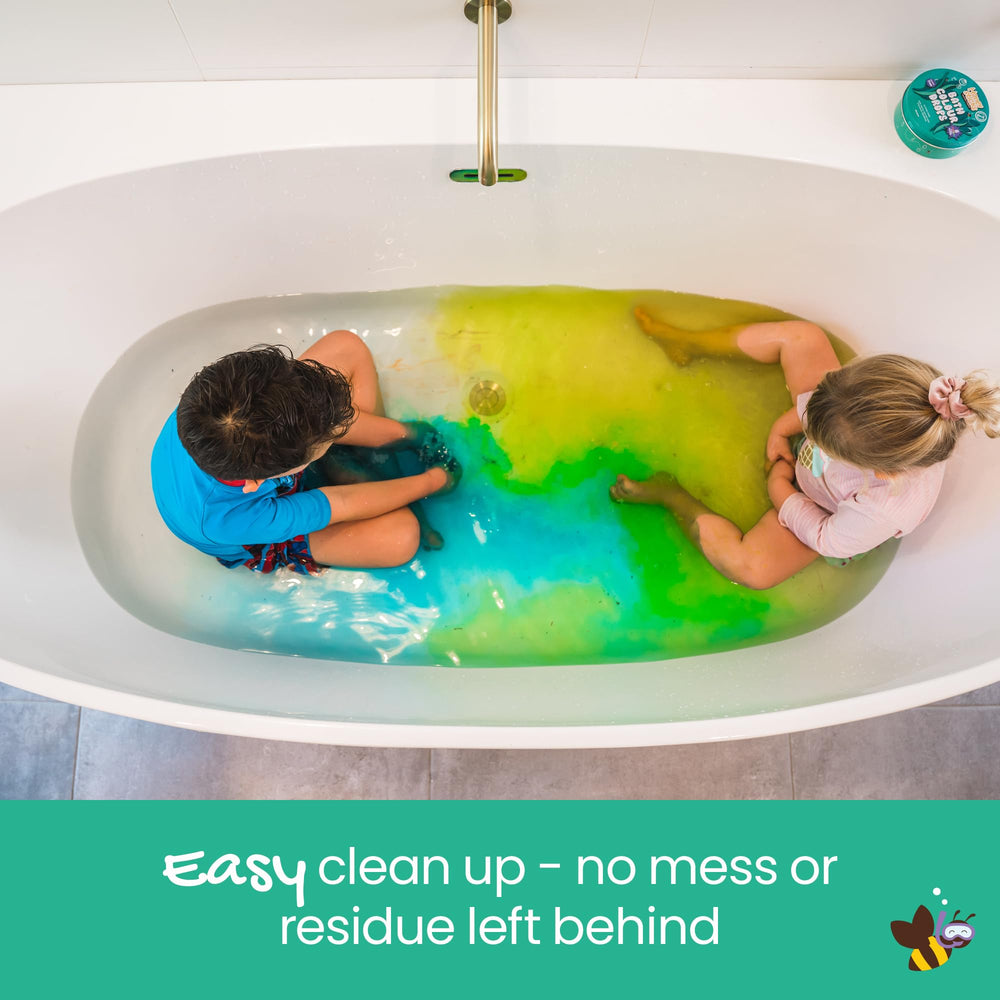 Honeysticks Bath Color Drops fragrance-free formula emphasizes natural colors.