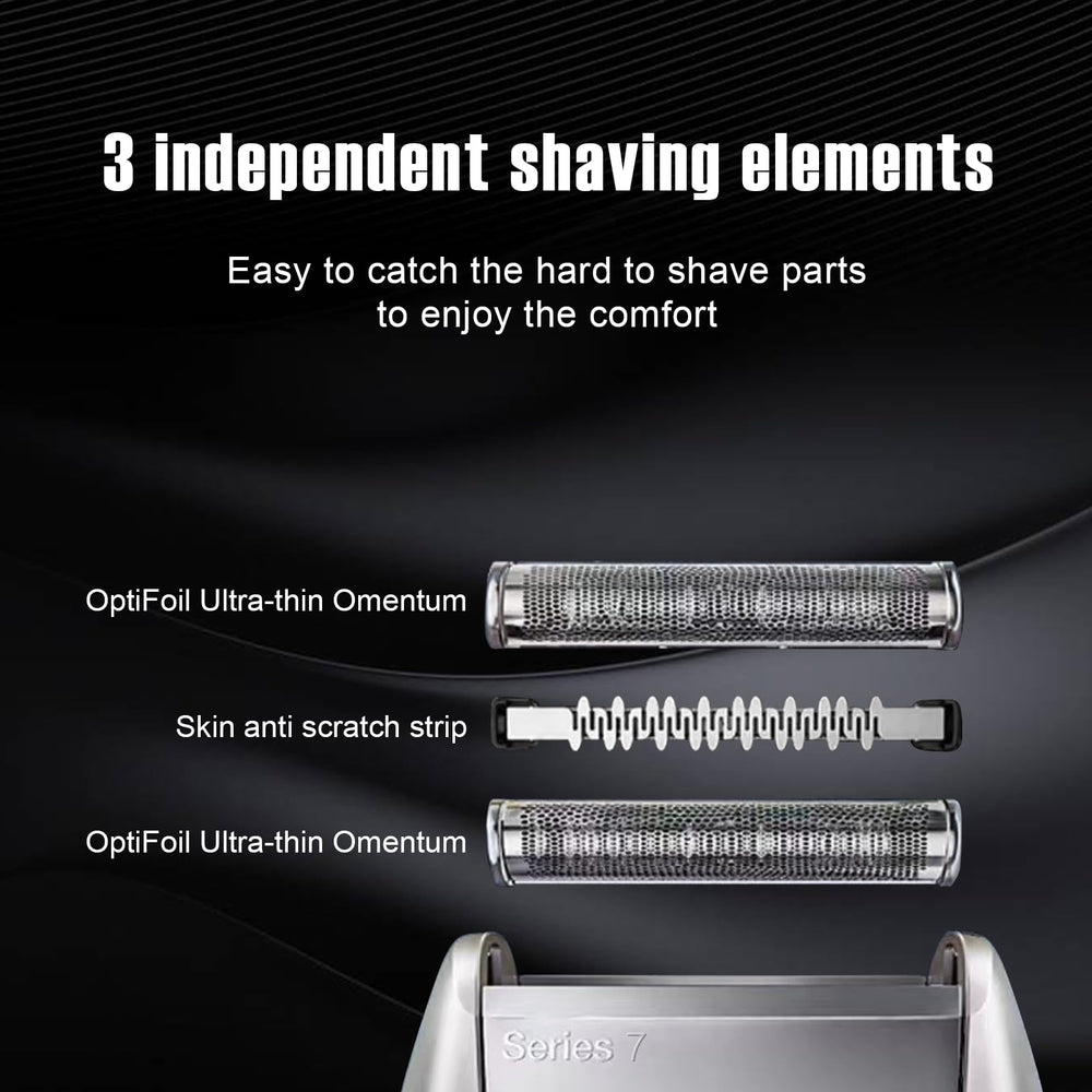 HONGNAL 70s compatible replacement head with clip-in design for Braun shavers