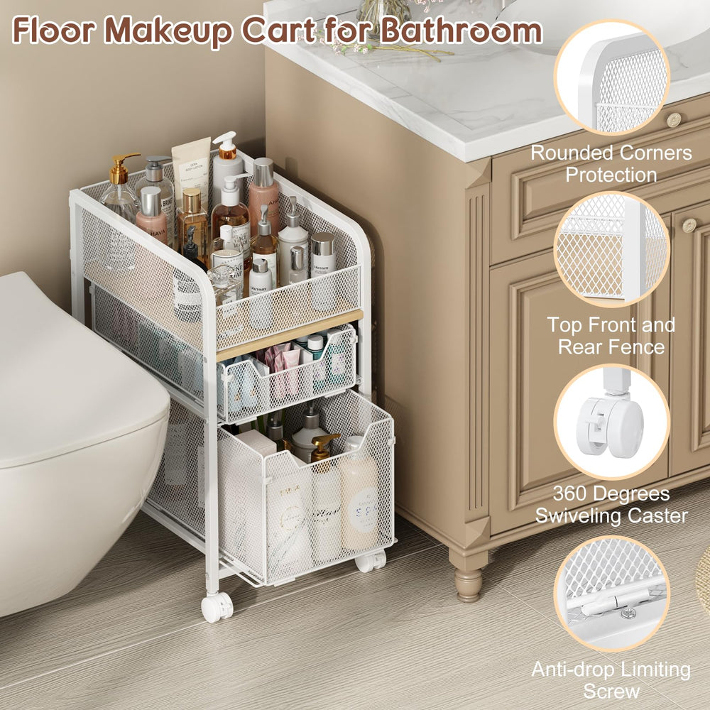 Hongtamoya multipurpose storage for skincare, cosmetics, and hair tools