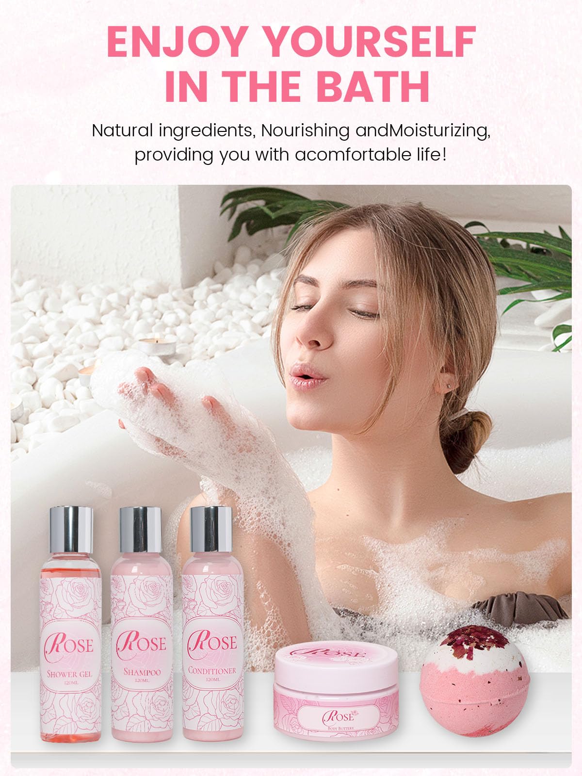 honiitaa-rose-body-lotion provides lasting moisture with a gentle rose scent.