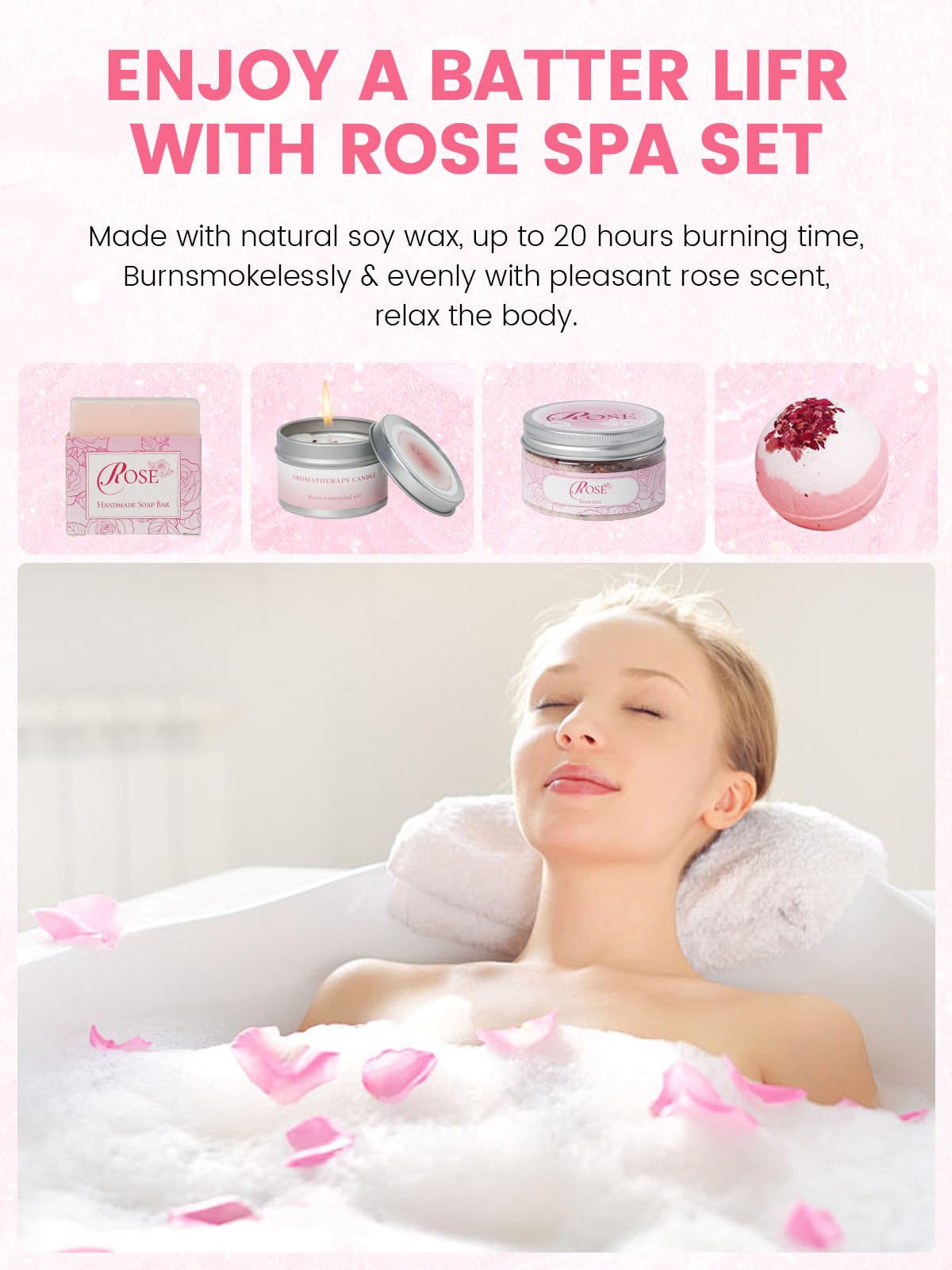 honiitaa-rose-conditioner-bottle hydrates and smooths hair.
