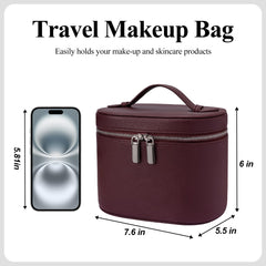 Honitty bag interior with brush elastic strap keeps brushes secure