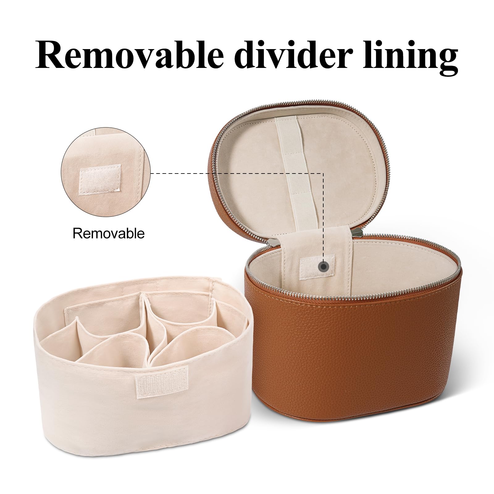 Honitty makeup bag featuring elastic brush strap to fix tools