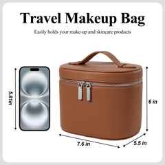 Honitty makeup bag interior with removable compartments keeps cosmetics organized for travel