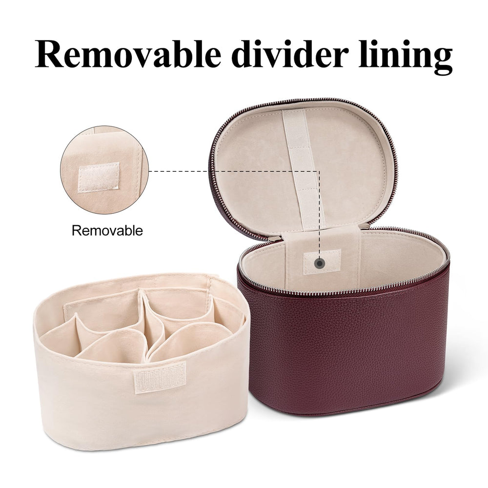 Honitty makeup bag soft PU texture for durable, premium feel