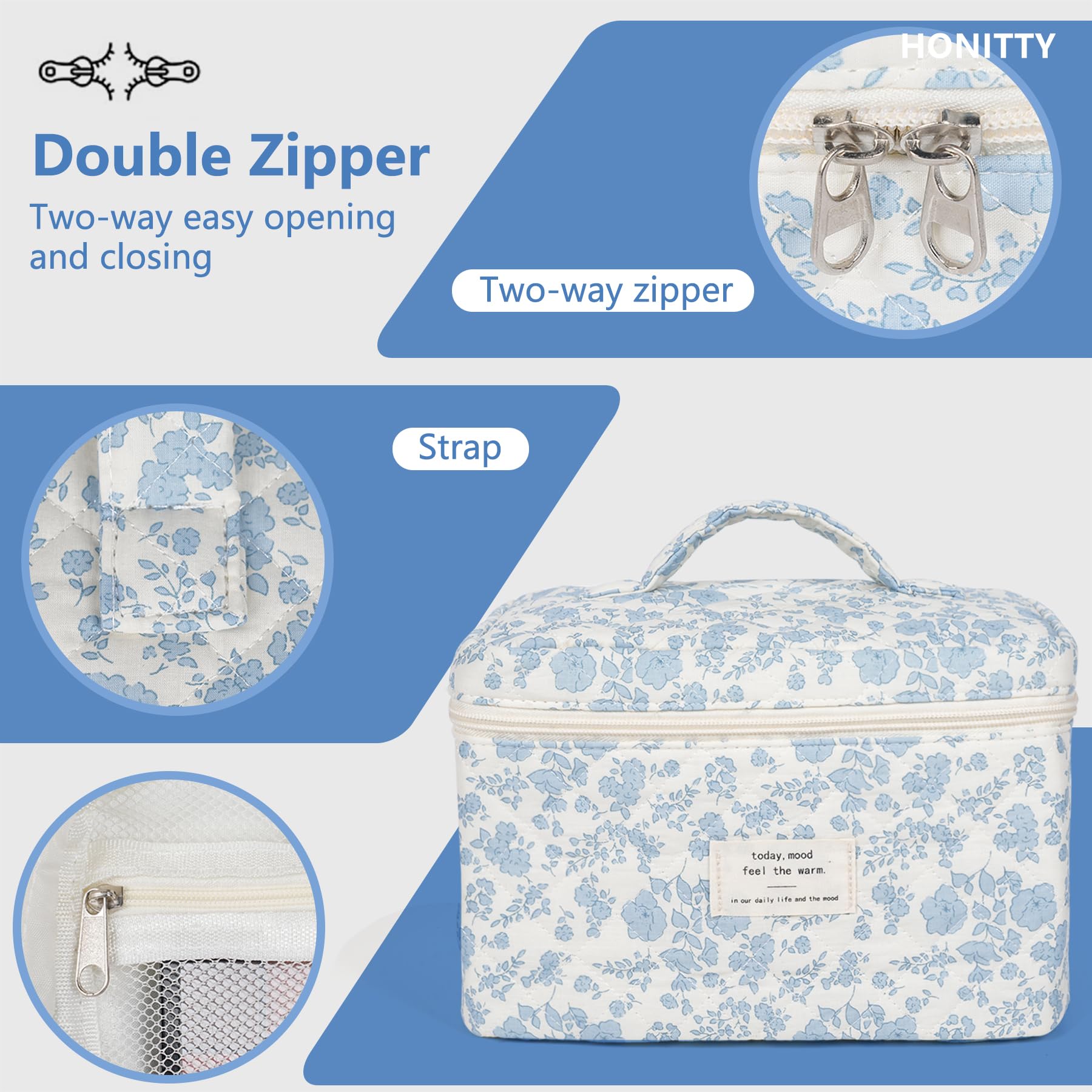 Honitty travel toiletry bag interior view ideal for compact packing