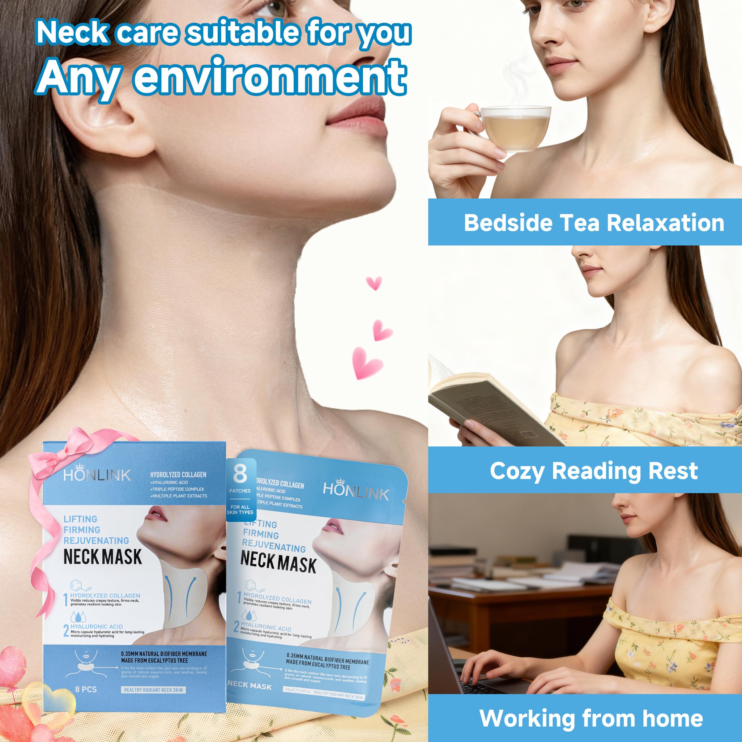 HONLINK contenido mascarillas cuello para uso regular mejora experiencia de cuidado.