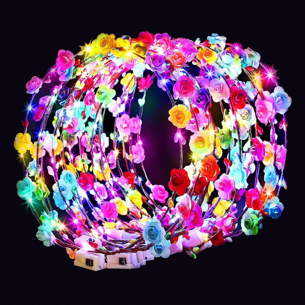 HONLYNE LED flower crown for weddings with gentle glow.