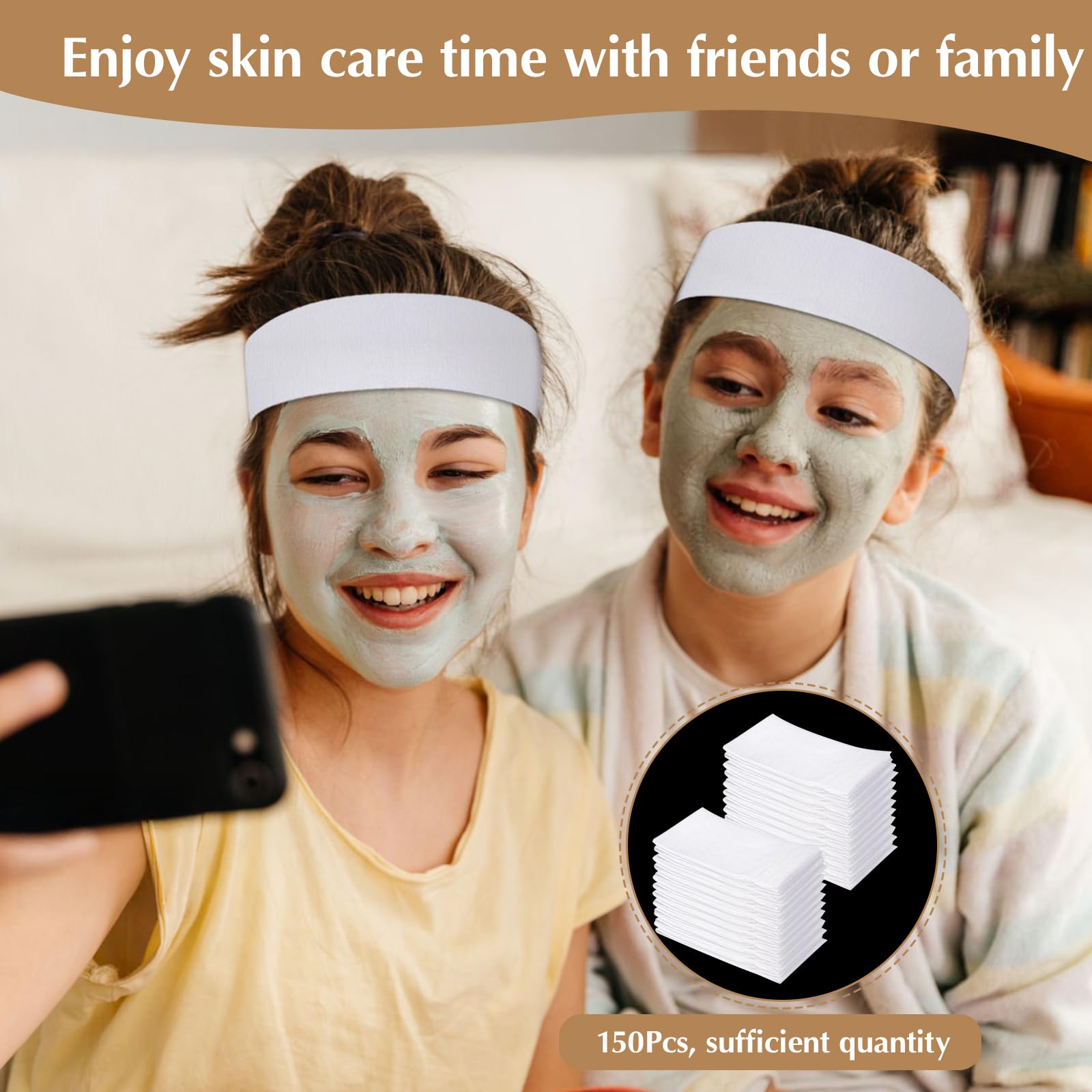 HONLYNE secure hair during facial treatment with soft non-woven fabric