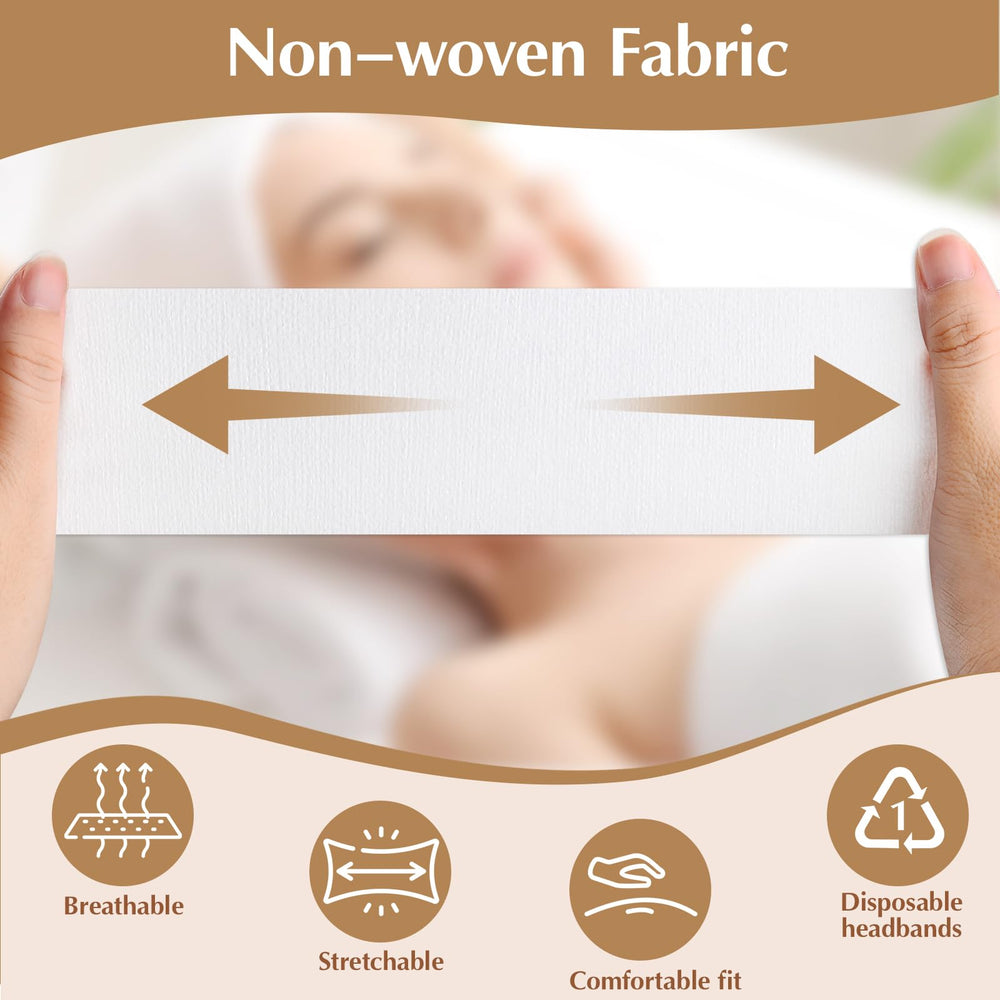 HONLYNE spa headband nonwoven fabric secures hair during cleansing and spa treatments