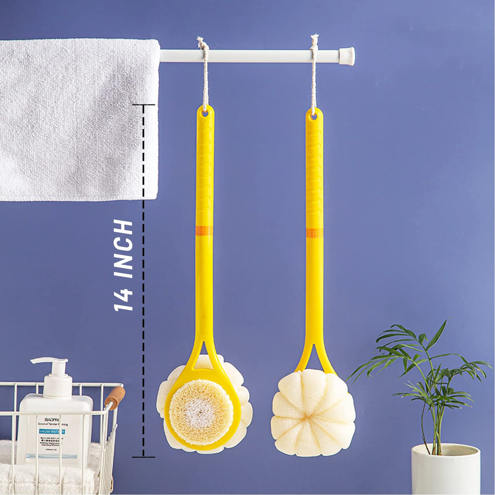 HONOMA diseño 2 en 1 combina cepillo y lufa en un solo producto