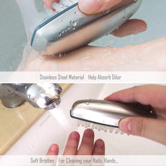 HONOMA stainless steel soap neutralizes odors during washing tasks.