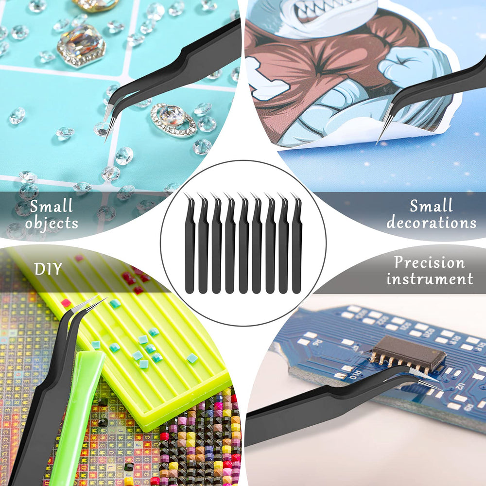 Honoson 4.8 inch tweezers fit neatly in a bag or kit
