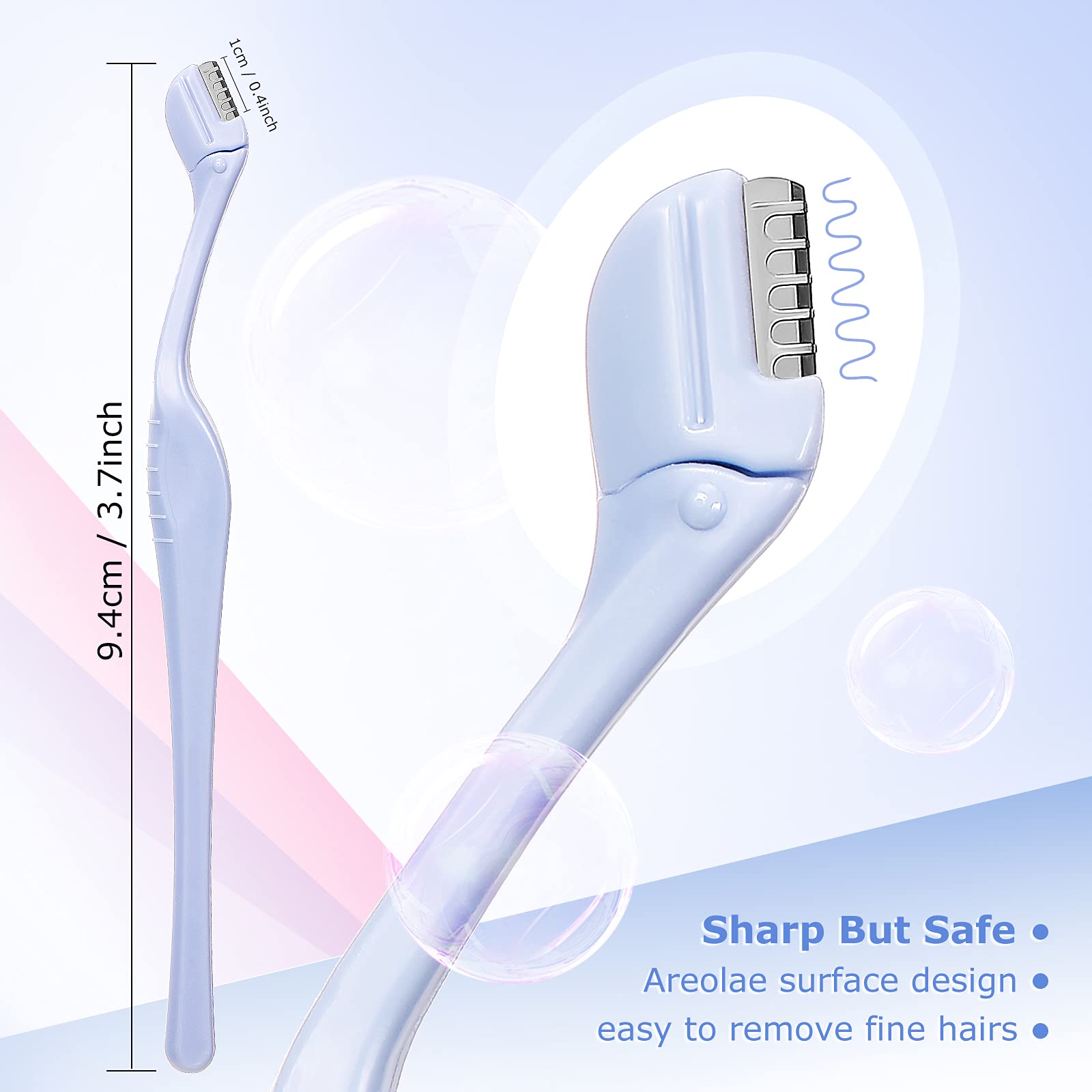 Honoson eyebrow razor pack in clear purple for daily use.