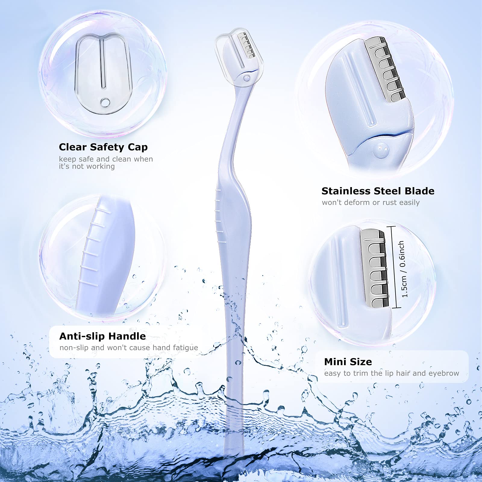 Honoson face hair remover with stainless steel head for easy grooming.