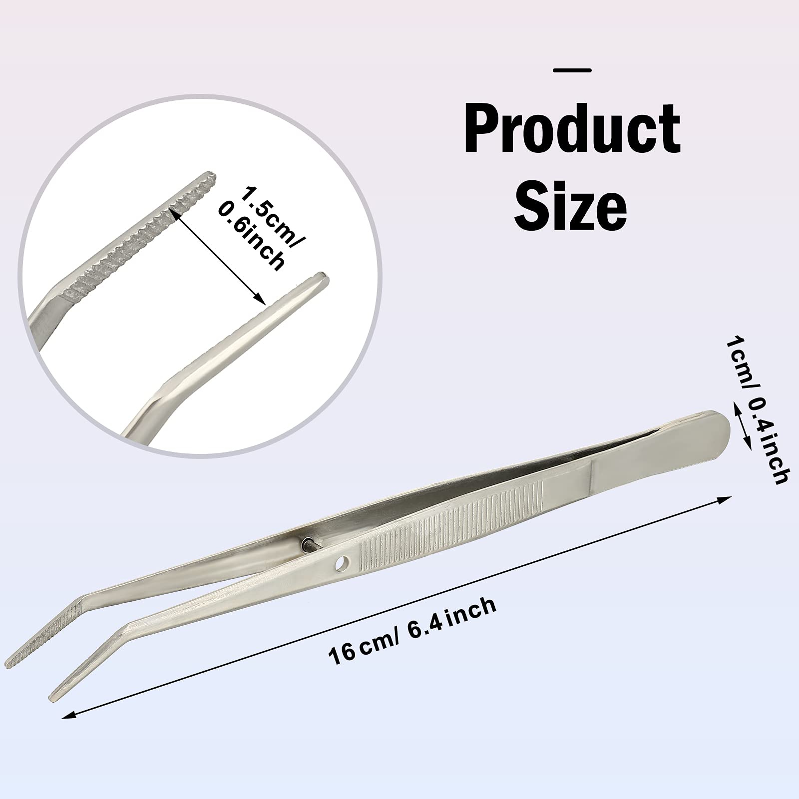 Honoson knurled-handle tweezers offer non-slip control.