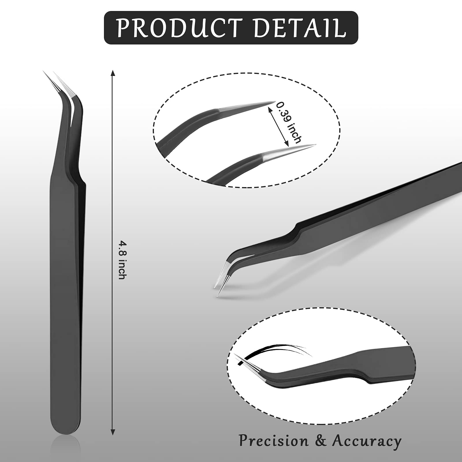 Honoson protective-cap tweezers showing capped tips for safe storage