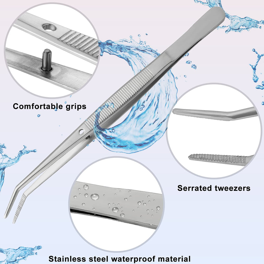 Honoson stainless-steel tweezers are rustproof and durable.