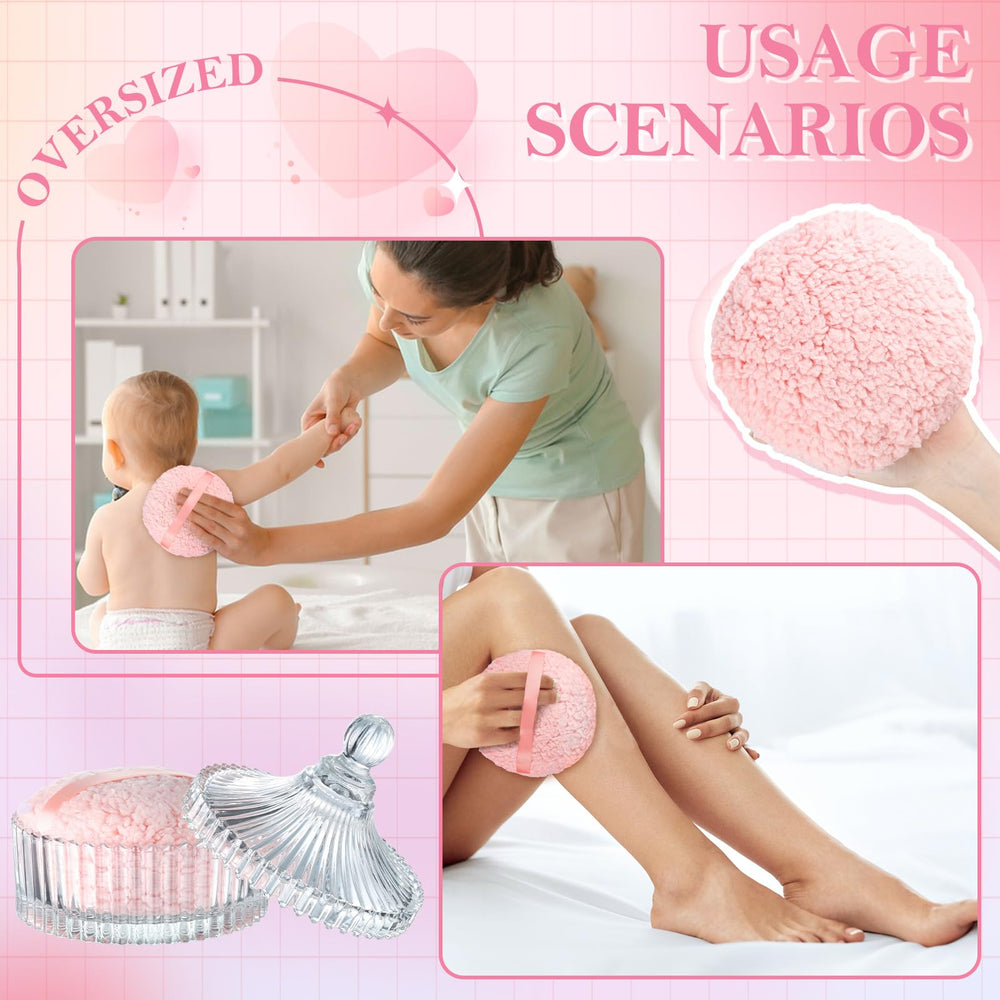 HONSIO oversized powder puff for quick coverage on large body areas.