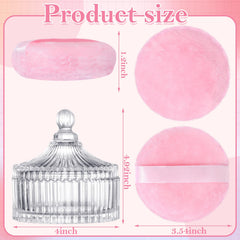 HONSIO puff inside crystal storage container for mess-free powdering