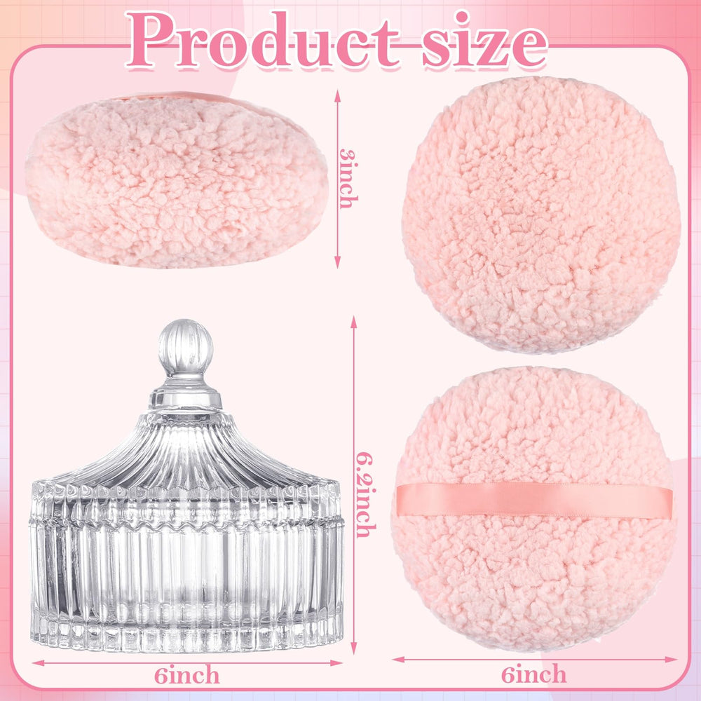 HONSIO soft plush powder puff six inches delivers gentle, comfortable coverage.