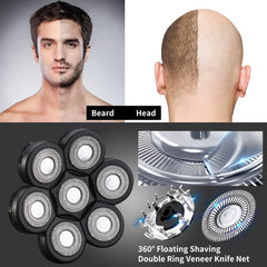 HONTEC universal 7-blade head assembly for broad compatibility.