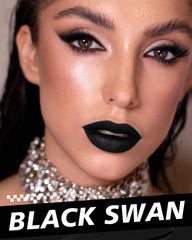 HOOMUSS Black Swan packaging highlights cruelty-free lip color.
