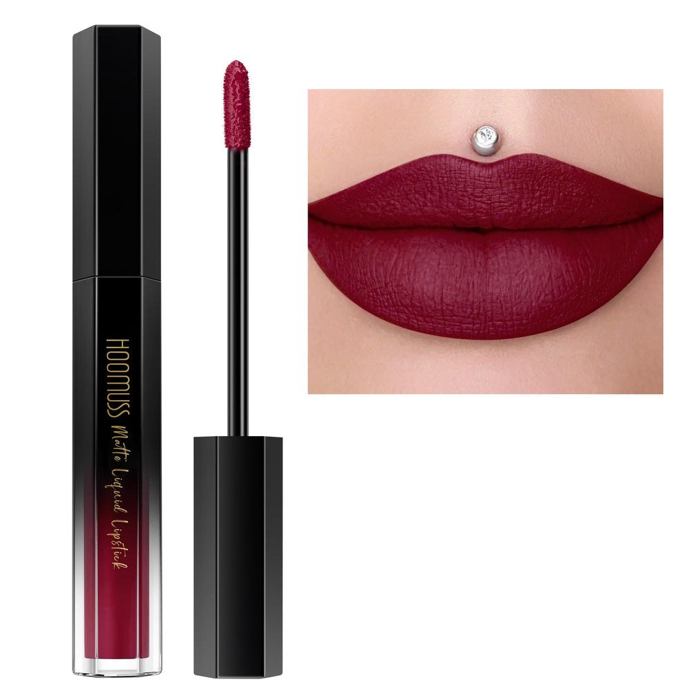 HOOMUSS labial Burdeos mate con aplicador preciso para delinear labios