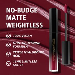HOOMUSS labial Burdeos mate textura ligera y cómoda