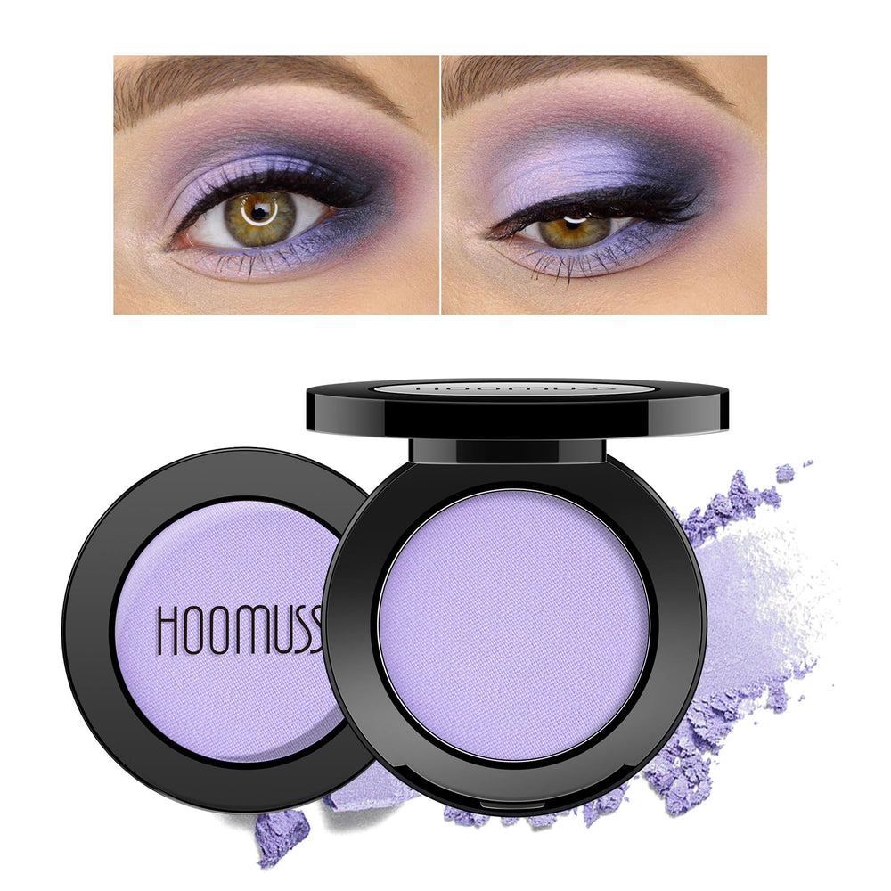 HOOMUSS Single Purple Eyeshadow Palette hero showing vibrant matte purple tones for bold looks.
