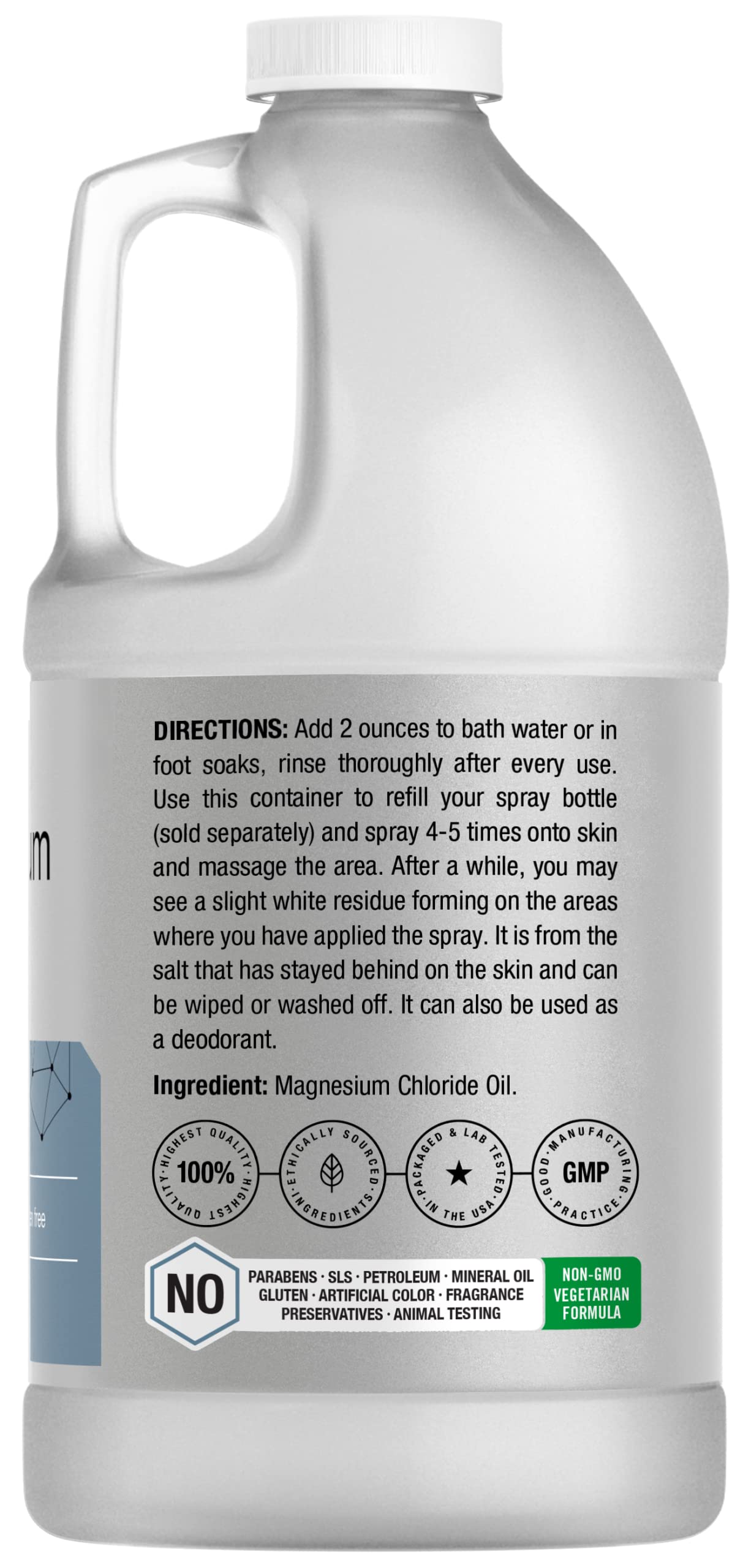 Horbaach Aceite de Magnesio, uso en baño para relajación diaria.