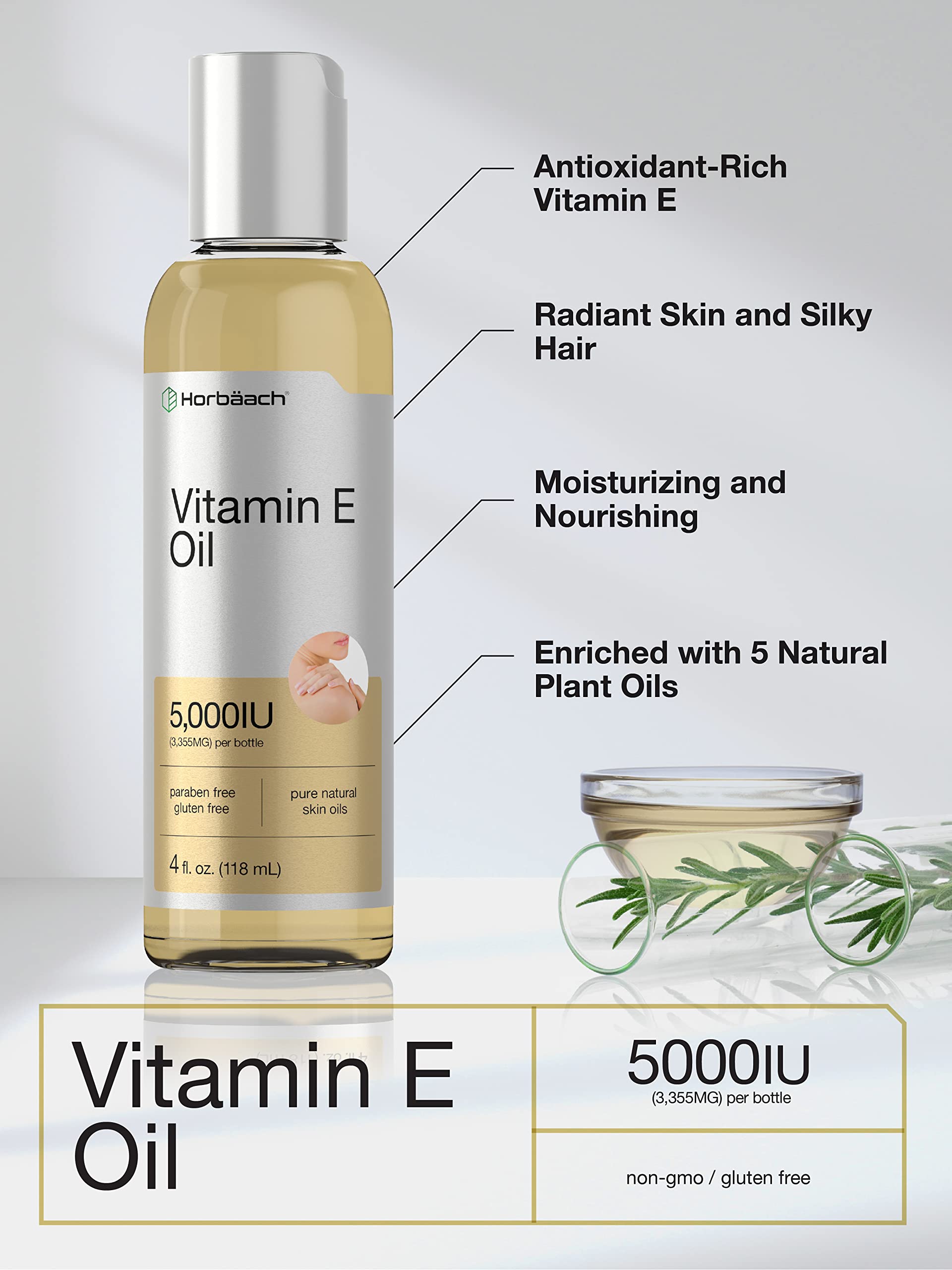 Applying Horbäach Vitamin E Oil on skin to lock in moisture