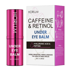 HORLLM retinol eye cream balm jar close-up for rich hydration.
