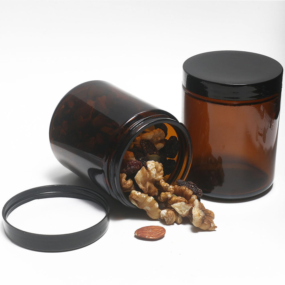 HORMERRY thick glass jar holds creams, butters, or spices
