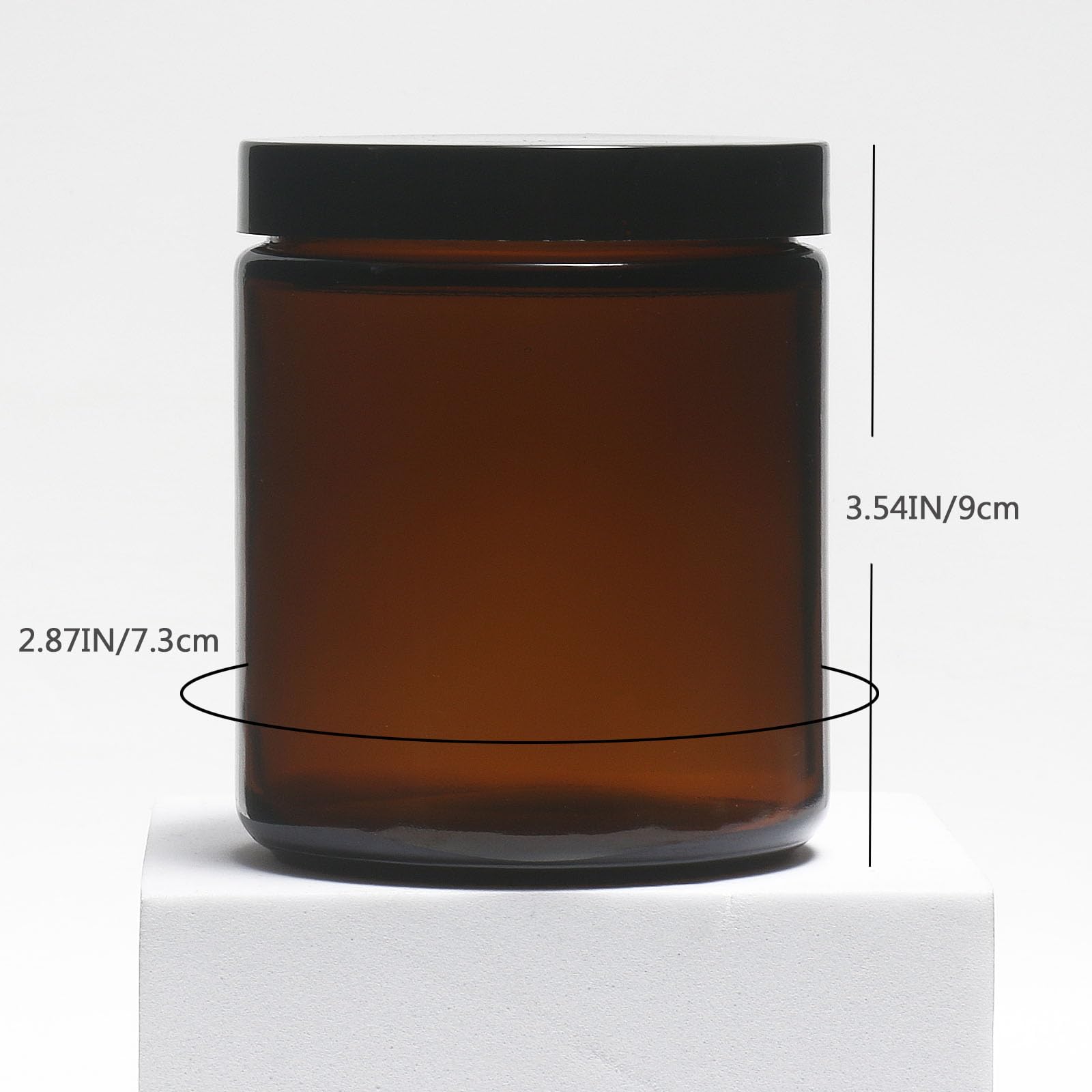 HORMERRY amber jar for sample storage and on-the-go beauty routines