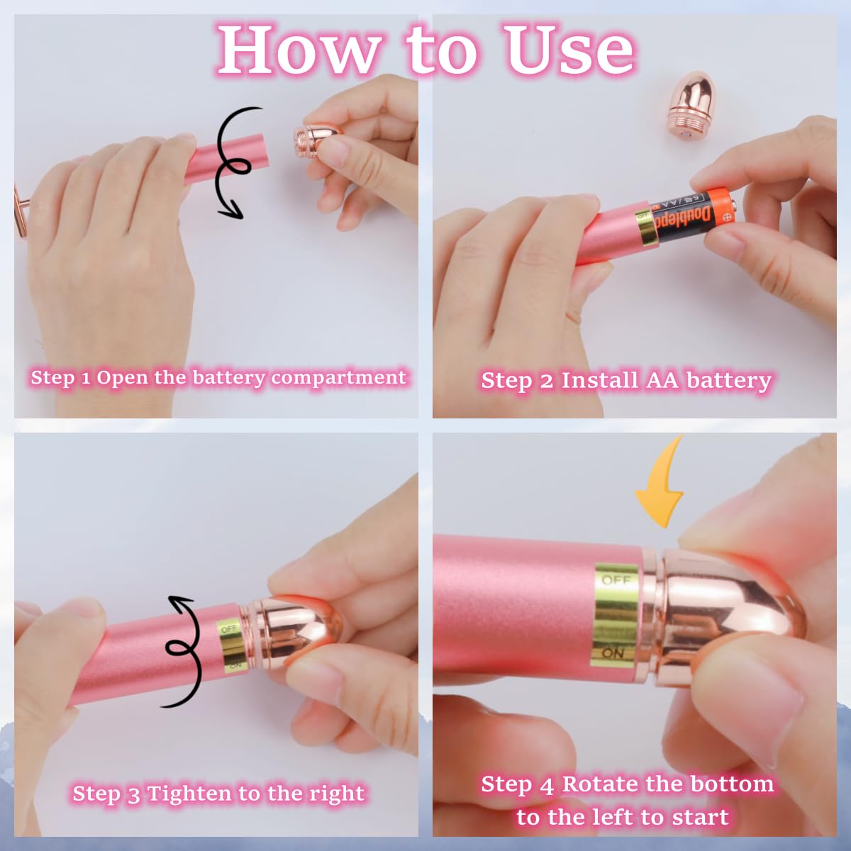 Horolas beauty bar micro-vibration at 6000 rpm for gentle skin energizing.