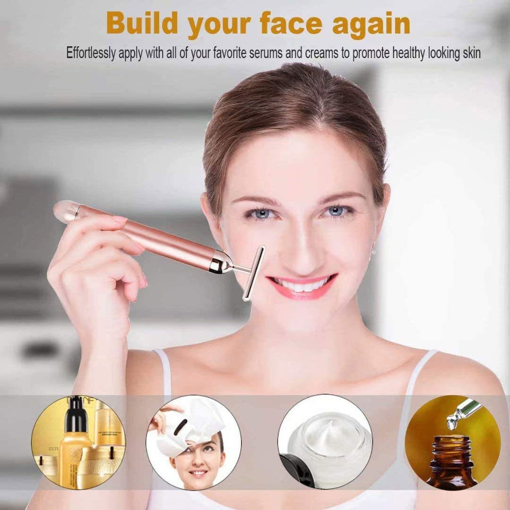 Horolas sleek handheld device supporting spa-like home skincare.