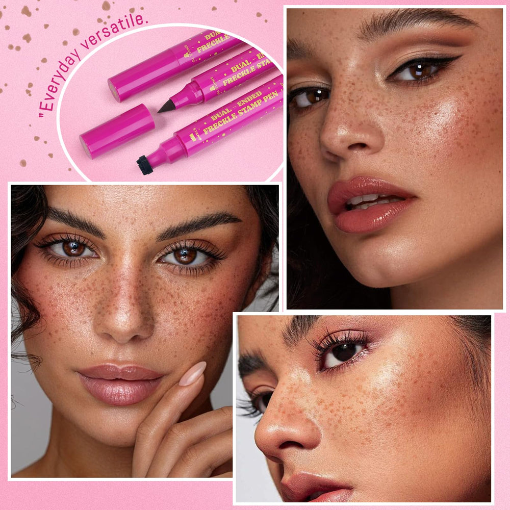HOSAILY beach- and festival-friendly freckle makeup for humid days.