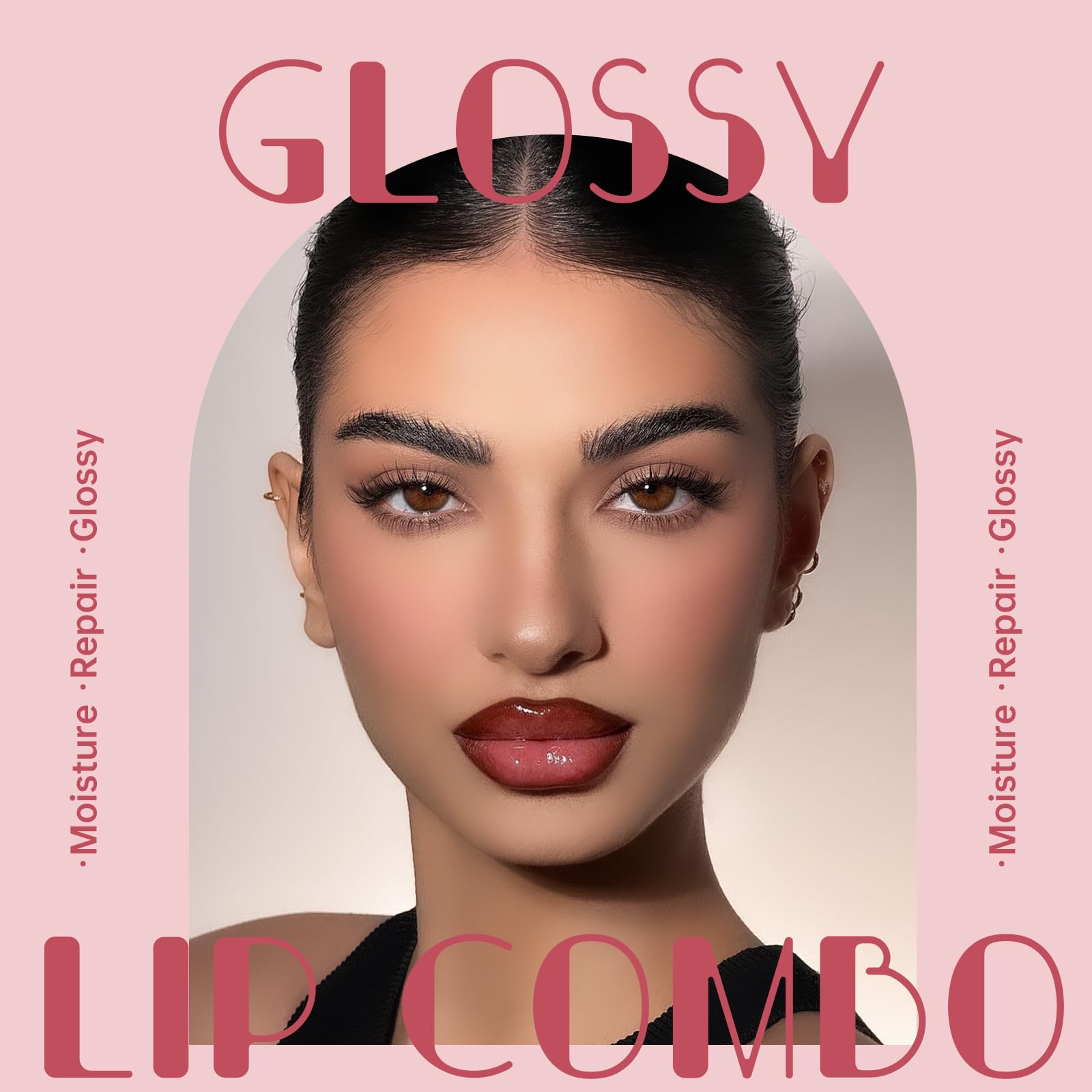 HOSAILY mirrored aqua lip gloss adds bright color with a lightweight feel